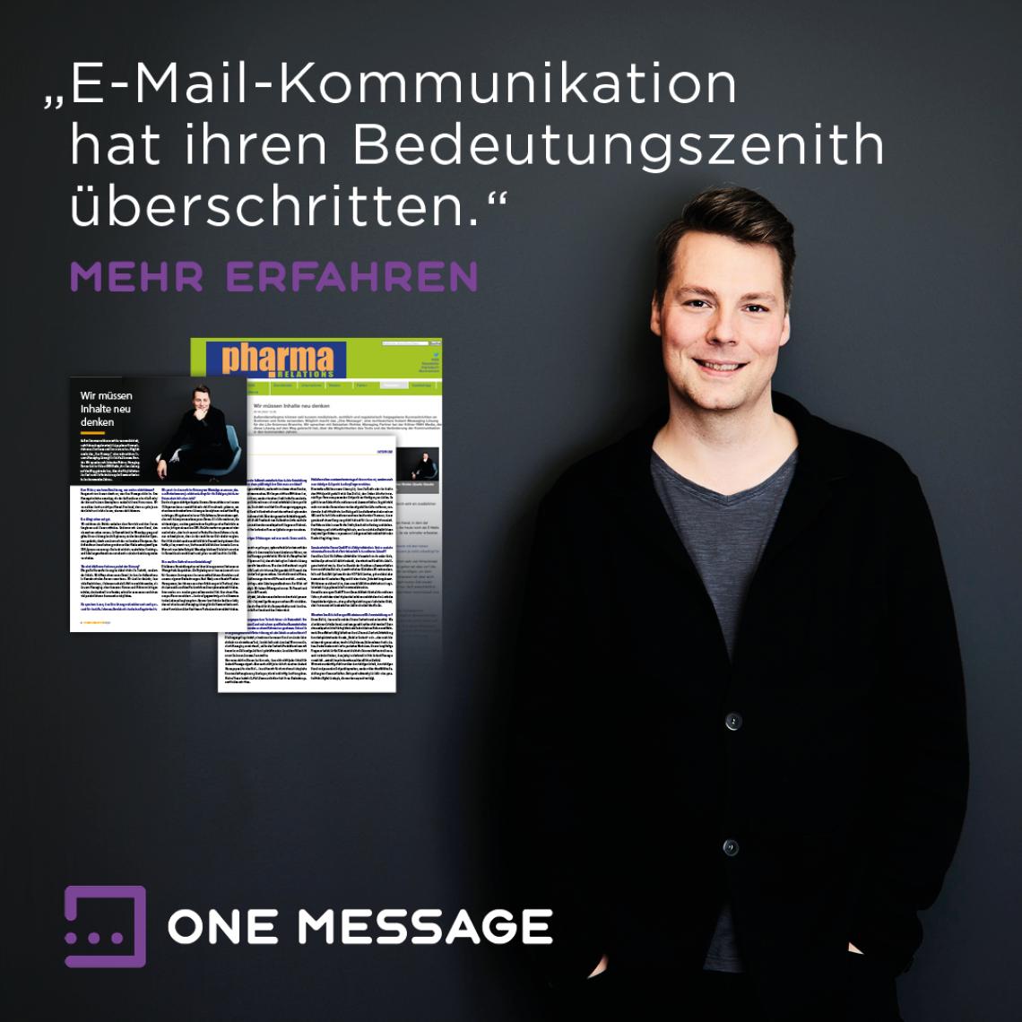ONE MESSAGE Pharma Relations Interview